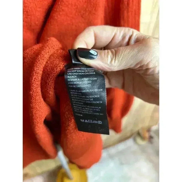 Anthropologie Cowl Neck Balloon Sleeves Sweater Burnt Orange Size S - Picture 7 of 8